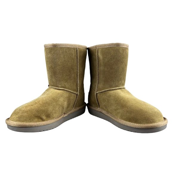 Koolaburra by UGG Girl's Victoria Short Chestnut Brown Suede Bow Boots Size 13 - Picture 7 of 8